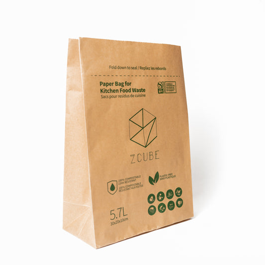 Zcube Kitchen Food Waste Paper Bag-60 bags